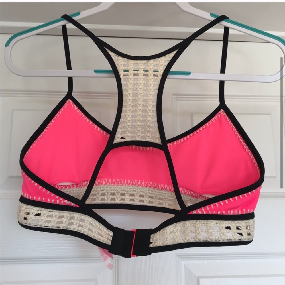 Victoria’s Secret crochet pink bikini top